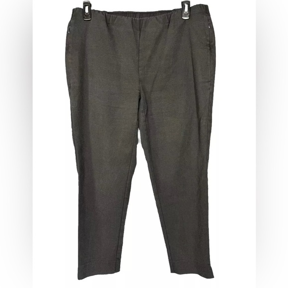 J. Jill Pants - J. Jill Pants Sz 16 Black Essential Cotton Stretch Ankle Elastic Waist Pull On